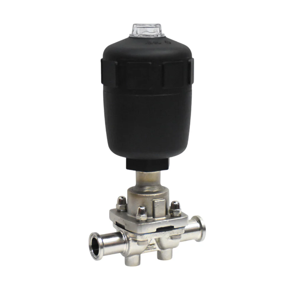 Válvula Diafragma Higiénica Clamp con Actuador Neumático SS316L Alta Pureza y Fácil Limpieza - Image 3