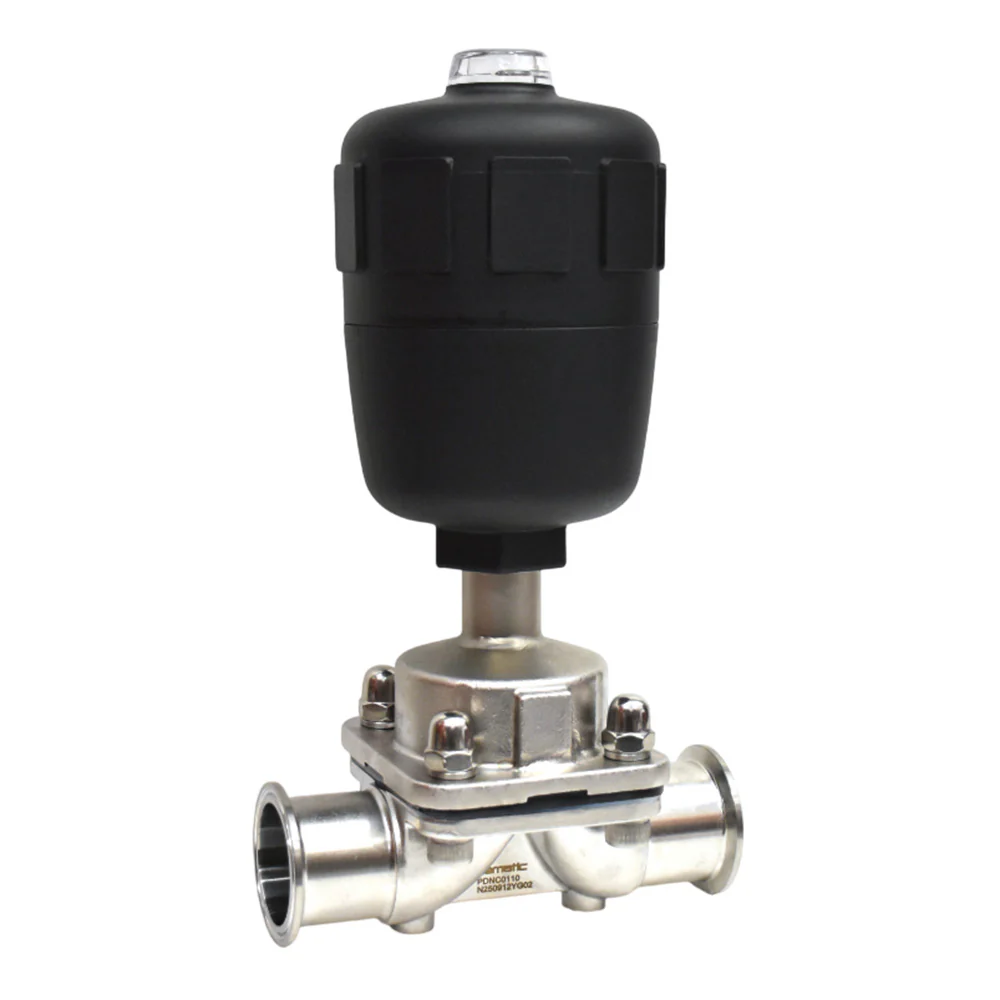Válvula Diafragma Higiénica Clamp con Actuador Neumático SS316L Alta Pureza y Fácil Limpieza - Image 5
